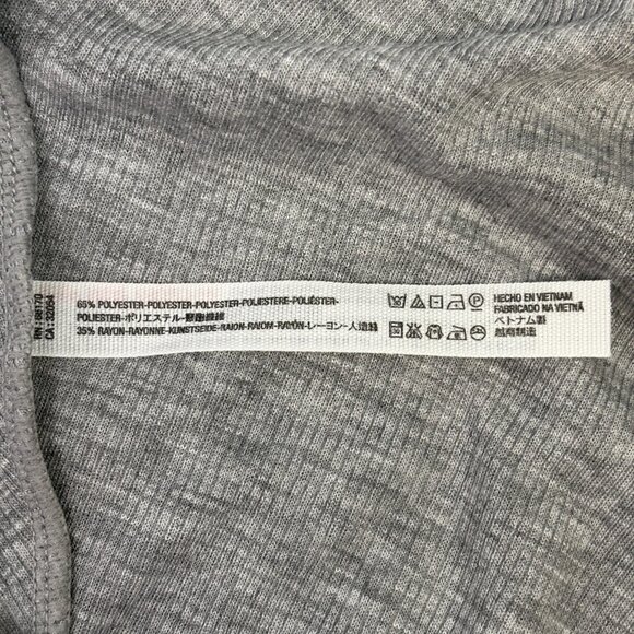 Intimately Free People Swing Tank Top Medium Gray V-Neck Cropped Low-Back - Picture 9 of 9